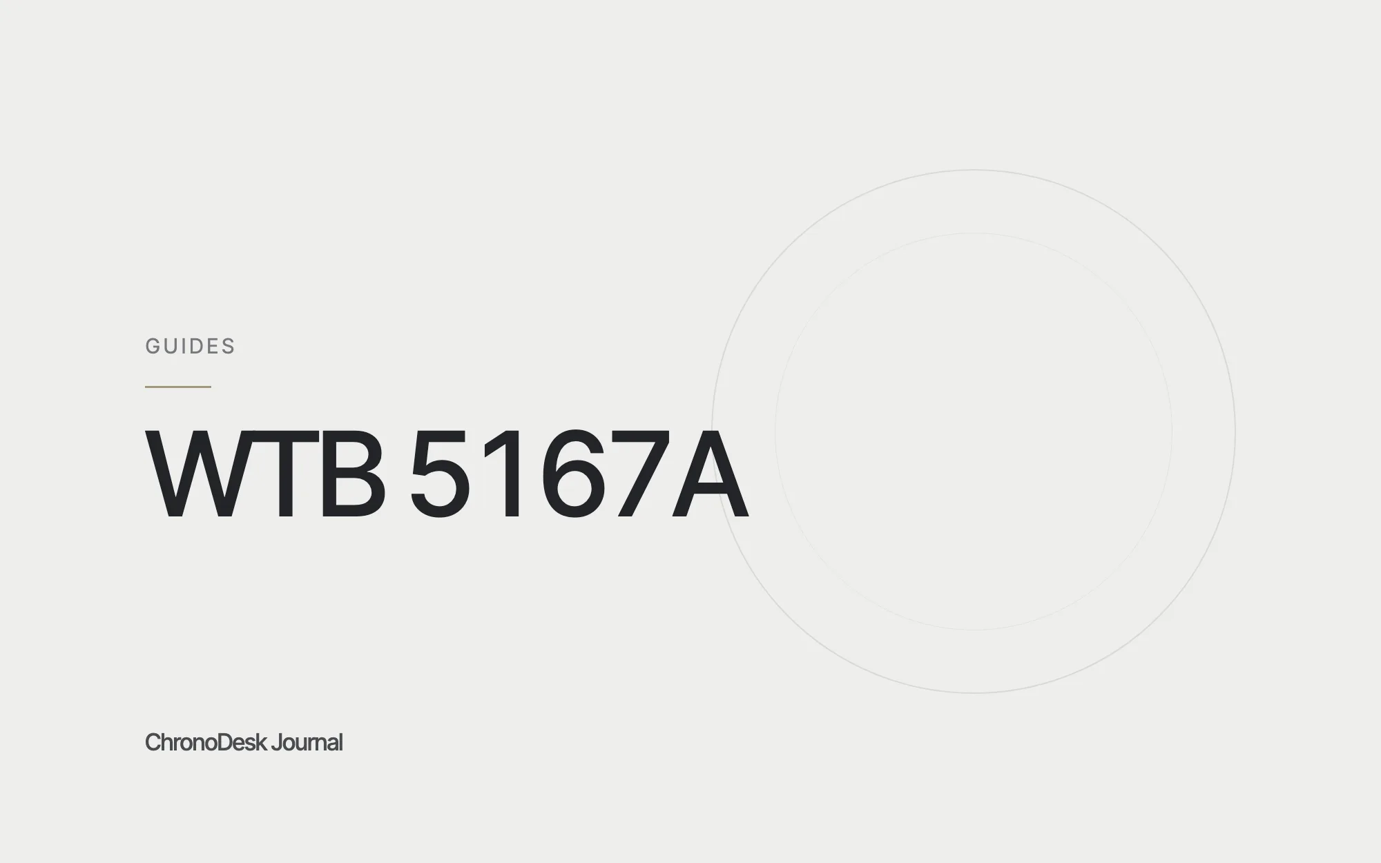 Journal-Titelbild mit „WTB 5167A" in großer Schrift